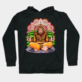 Funny Bigfoot In Yoga Pose Hoodie